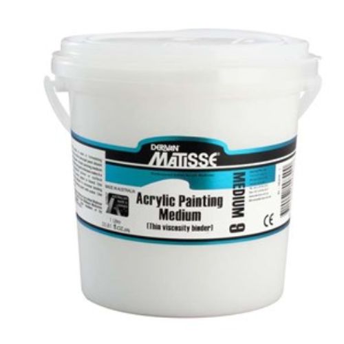 Matisse MM9 1L Painting Medium for oil and acrylics, enhances texture, fluidity, and color clarity for vibrant artwork.