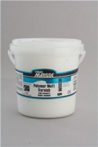 Matisse Mm6 1ltr Poly Matt Varnish for acrylics, providing a flat finish and exceptional protection for artworks.