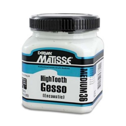 Matisse Mm36 Encaustic Gesso in a 250ml container, designed for artists, provides a high tooth matte finish for encaustic painting.