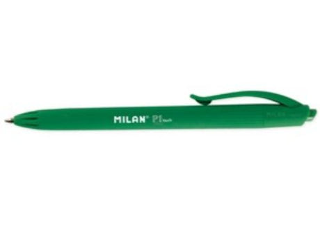 Milan P1 Touch Ballpen in vibrant green, offering smooth writing and ergonomic grip for comfort and control.