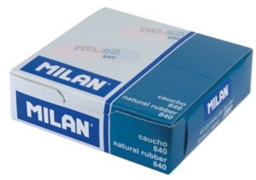 Milan Eraser 840 pack of 20, precision erasers for pencil and ink, eco-friendly, perfect for artists and students.