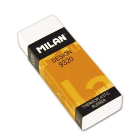 Pack of 30 Milan Eraser 920 Thermoplastic featuring stylish designs, perfect for smooth and clean pencil mark removal.