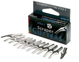 Lino Cutter No.3 with 12 high-carbon steel blades for precise, detailed carving and printmaking, ideal for artists.