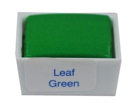 Daler-Rowney Georgian Watercolour Half Pan in Leaf Green, vibrant hue for smooth blending and rich washes in artistic projects.