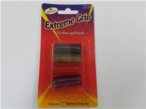 Four-piece Extreme Gel Grip set designed for comfort and enhanced control in various tasks with a non-slip texture.