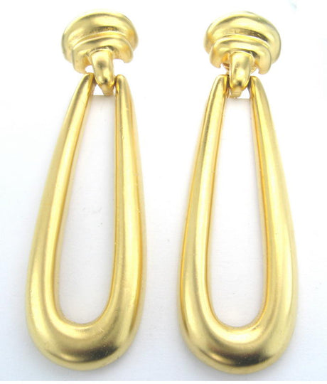 Elegant Matt Gold Earrings with a matte finish, perfect for casual or formal occasions, offering timeless appeal and comfort.