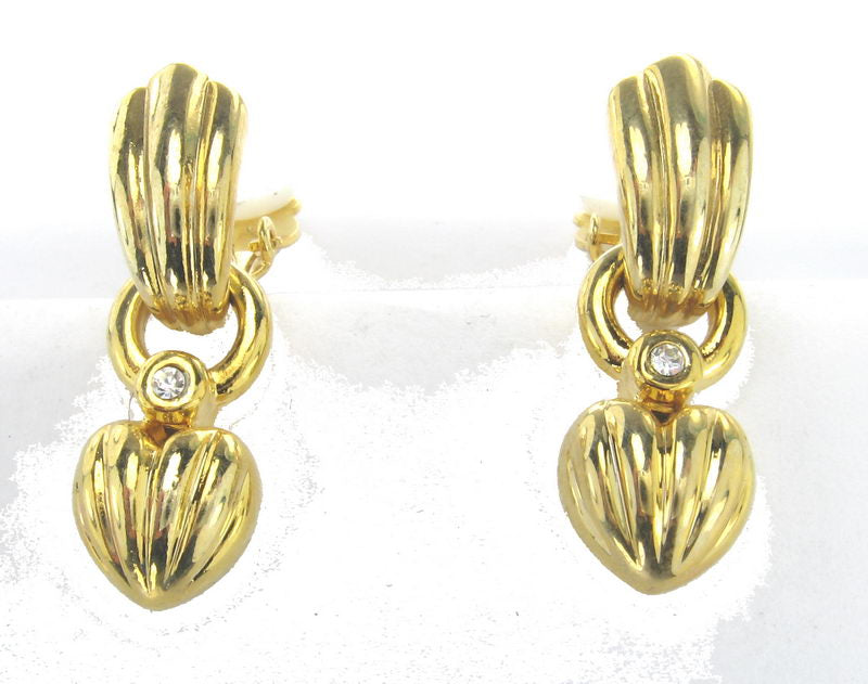 Earrings Gold. Rhodium/C