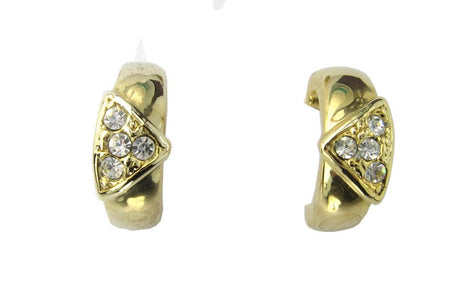 Gold earrings with rhodium finish, showcasing a stunning gold hue, perfect for everyday elegance and special occasions.