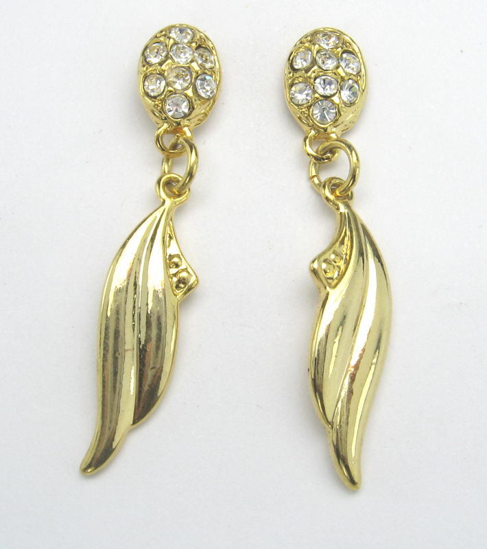 Earrings Rhodium. Gold
