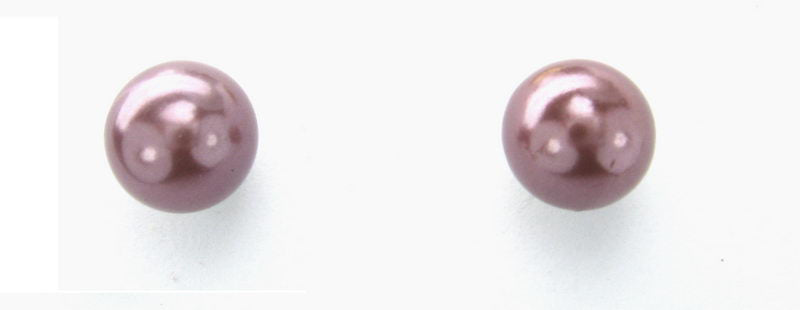 Elegant grey pearl stud earrings, perfect for any occasion, adding sophistication to both casual and formal outfits.