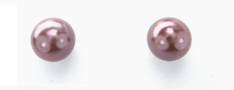 Elegant grey pearl stud earrings, perfect for any occasion, adding sophistication to both casual and formal outfits.