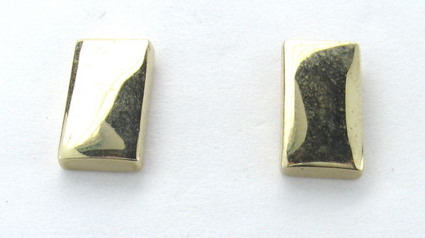 Sleek flat rectangular pierced earrings, perfectly blending modern style with lightweight comfort for everyday elegance.