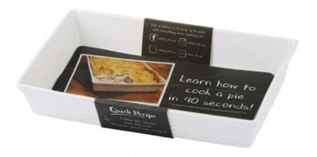 BIA Quick Recipe Rectangular Roaster Set of 2, porcelain dishes with embossed design, perfect for baking and roasting.