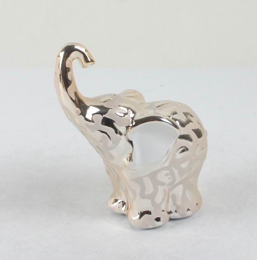 Ornament - Elephant - Gold - Ceramic - CLEARANCE PRICE