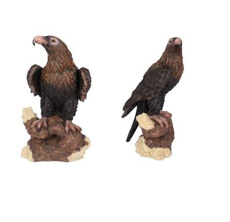 Majestic Wedge Tail Eagle Ornament in polyresin, 29cm tall; perfect for home or garden decor and wildlife enthusiasts.