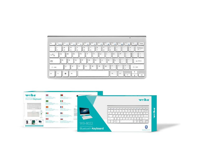 Sleek Wireless Bluetooth Keyboard offering ergonomic comfort, multimedia keys, and long-lasting battery for versatile productivity.