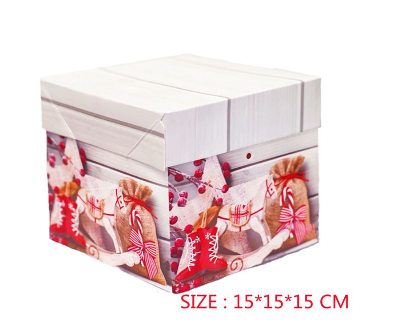 Gift Box - Christmas Red 15cm (Set of 12)