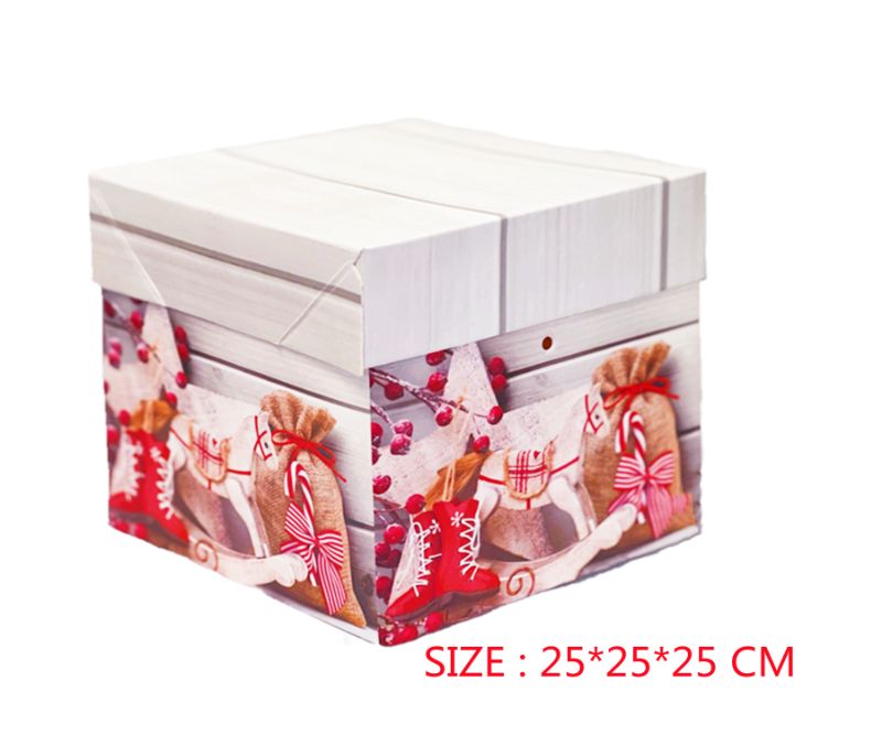 Gift Box - Christmas Red 25cm (Set of 6)