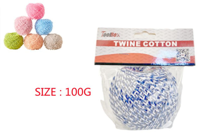 Set of 12 eco-friendly cotton twine rolls, perfect for gift wrapping, scrapbooking, and home decor projects.
