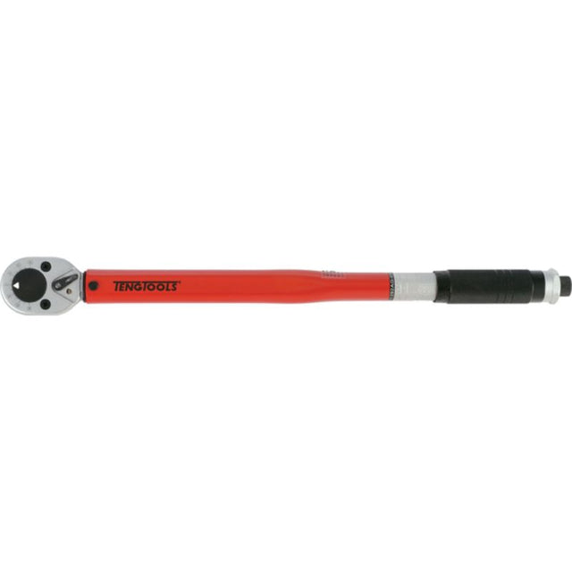 Teng 1/2in Dr. Torque Wrench with dual scale, precision accuracy ±4%, and ergonomic design for automotive and mechanical use.