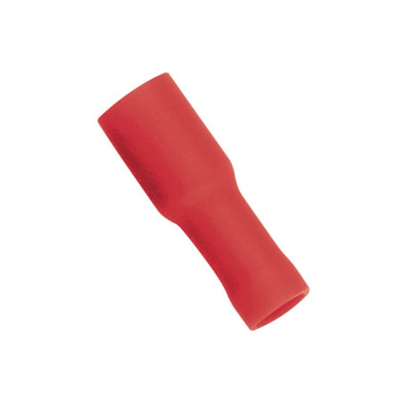 Champion Red Female Bullet Terminal pack of 100, featuring durable insulation for secure electrical connections.