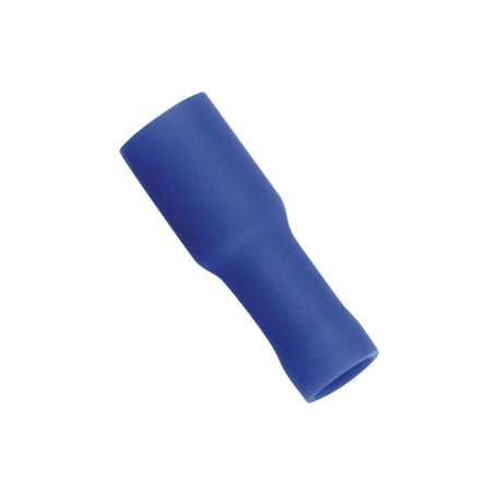 Blue female bullet terminal connectors, corrosion-resistant for reliable connections in automotive and DIY projects.