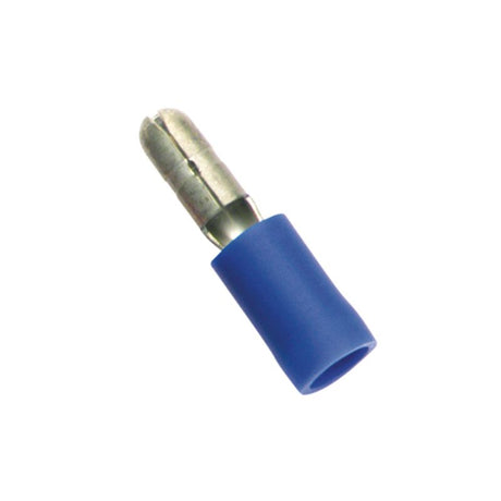 Champion Blue Male Bullet Terminal pack of 25, designed for secure electrical connections in automotive and DIY projects.