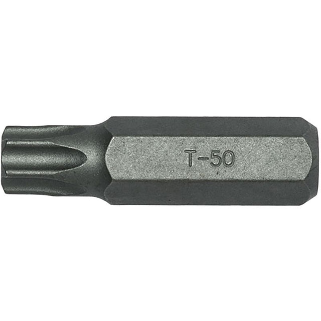 10mm TX50 Cr-V hex bit, 40mm long, designed for precision and durability in automotive and construction tasks.