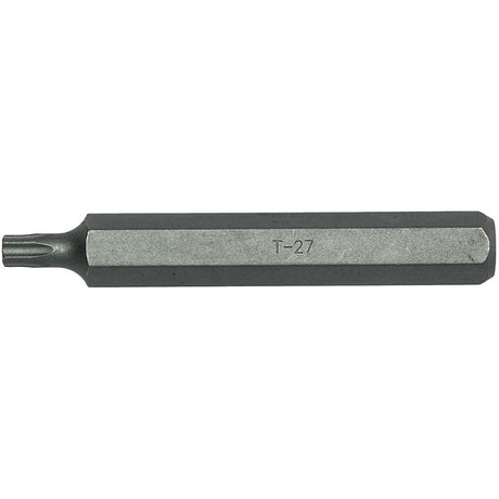 Teng 10mm Hex Tx27 Cr-V Bit, 75mm length, durable steel for precision in tight spaces, ideal for tradespeople and DIY.