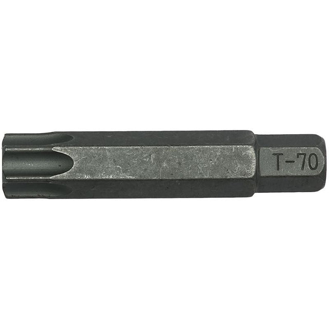 Teng 12mm Hex Dr. Tx70 Cr-V Bit, 75mm long, made of durable chrome vanadium steel for reliable fastening in various projects.