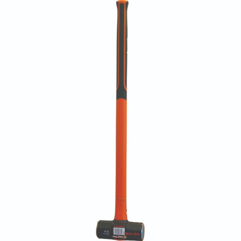 Robust Tactix 4.5kg sledge hammer with shock-absorbing fibreglass handle for demolition and construction tasks.