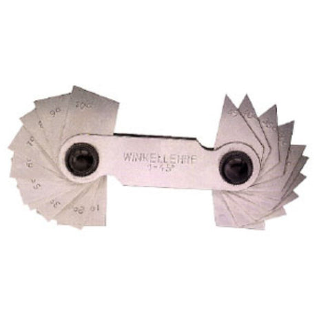 Limit Angle Gauge with 18 steel blades for precision measuring angles from 1 to 45 degrees, ideal for DIY and tradespeople.