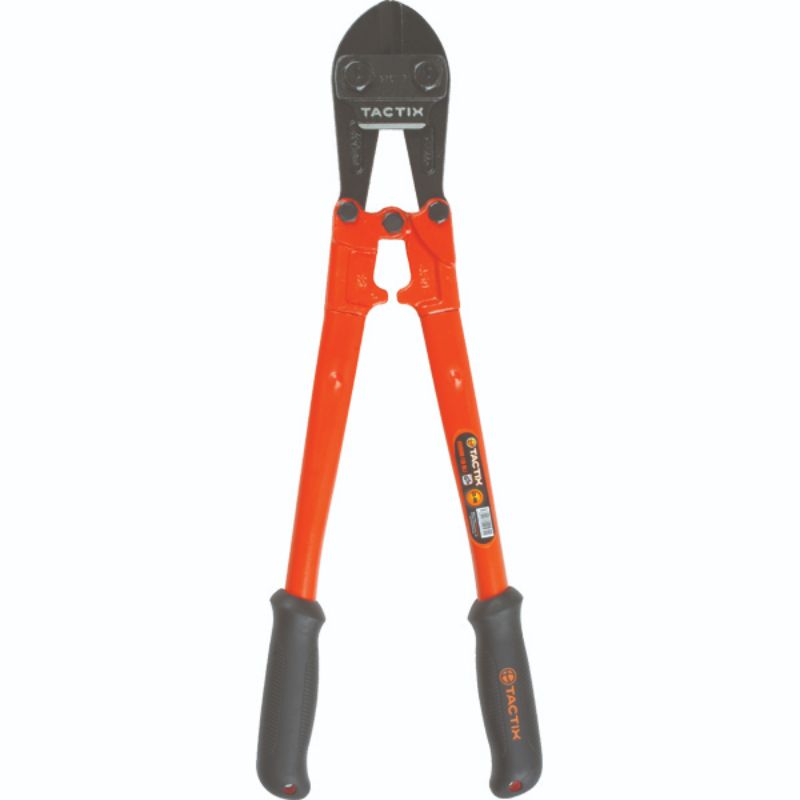 Tactix Bolt Cutter 450mm/18in featuring robust Chrome-Molybdenum blades and ergonomic handles for heavy-duty cutting tasks.