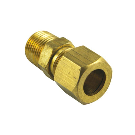 Brass single union fittings in a 2-pack for secure plumbing connections, ideal for water, gas, and air systems.