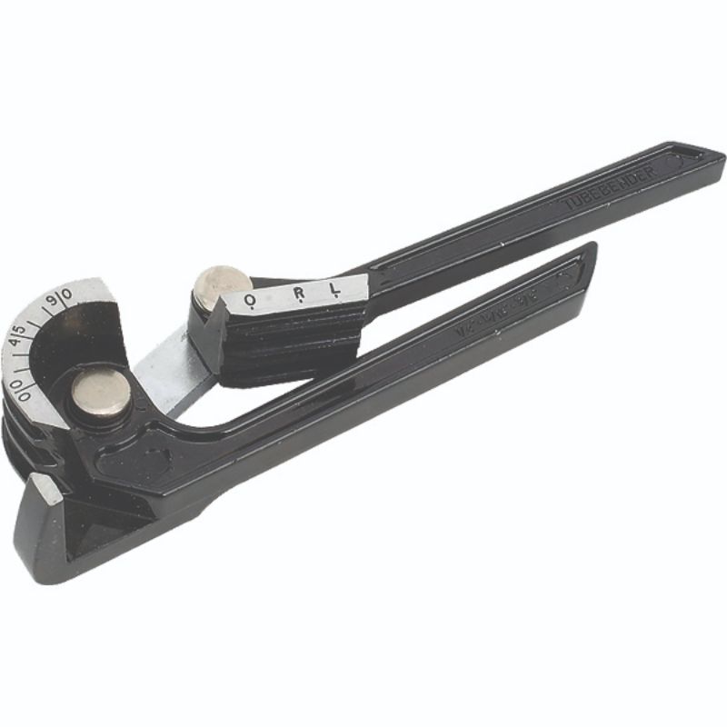 3-in-1 Tactix Bender Tube tool for precise HVAC tubing bends in copper, aluminum, and steel; 6.35mm to 9.52mm capacity.