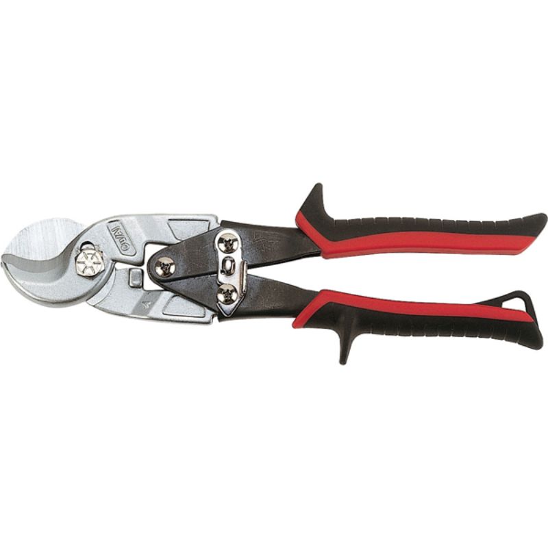 Heavy-duty 10in cable cutter with chrome molybdenum steel, ideal for cutting copper and aluminum cables up to 12mm diameter.