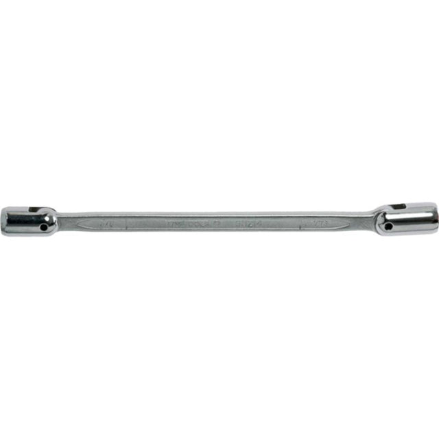 Teng Double-Flex Wrench features dual sizes (3/8in, 7/16in) and an innovative design for easy access in tight spaces.