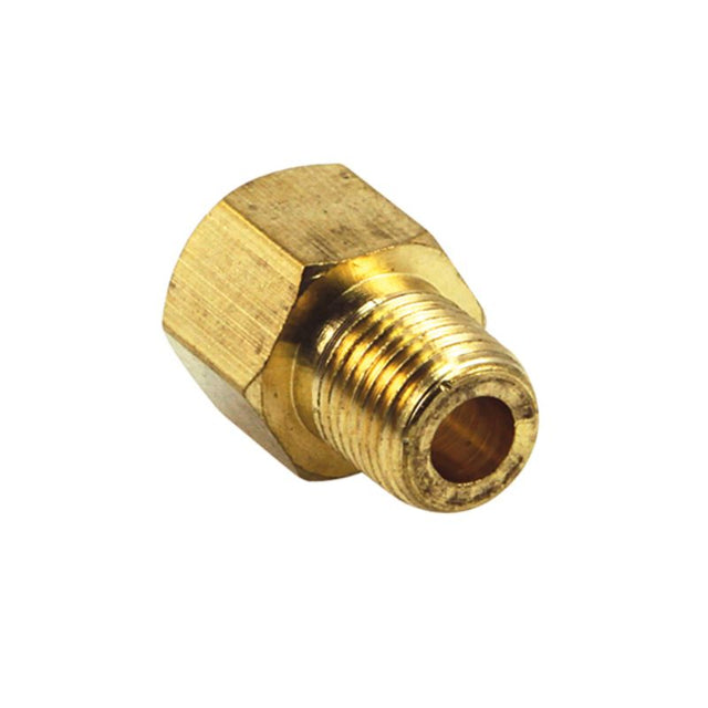 Brass single union flare fitting, 5/16 x 1/8in BSP, for leak-free plumbing and fluid transfer connections.