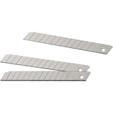 Teng 10-pack of 9mm snap-off knife blades, designed for precision cutting and easy edge replacement for various materials.