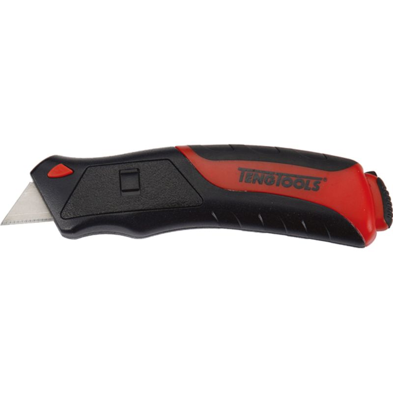 Teng 175mm Safety Utility Knife with auto push-loading, durable grip, and retractable blade for safe cutting.