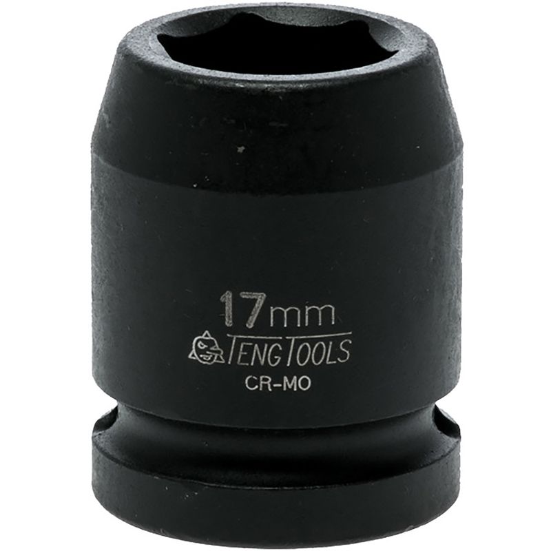 Teng 1/2in Dr. Impact Socket 17mm DIN: Durable socket, perfect for mechanics, ensures precise fit and heavy torque performance.