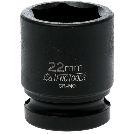 Teng 1/2in Dr. 22mm Impact Socket designed for durability and efficiency in heavy-duty automotive tasks.