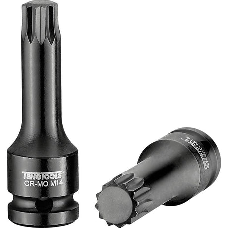 Teng 1/2in Dr. Impact Socket, 14mm x 78mm, chrome molybdenum, corrosion-resistant, ideal for heavy-duty automotive use.