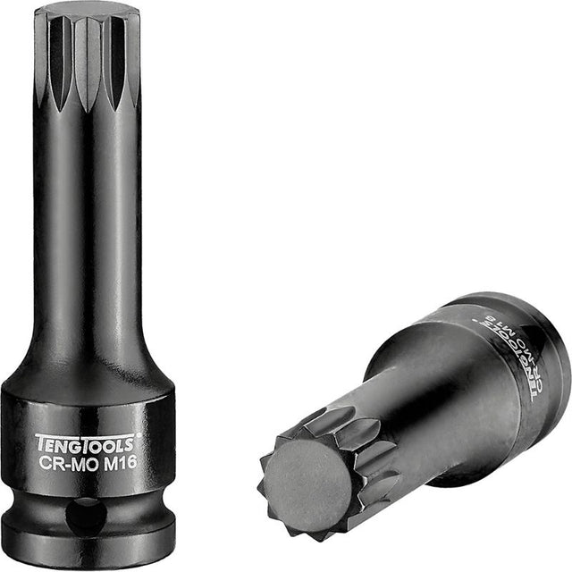 Teng 1/2in Dr. Impact Socket xZN 18 x 78mm, durable chrome molybdenum, 18mm spline design for high torque applications.