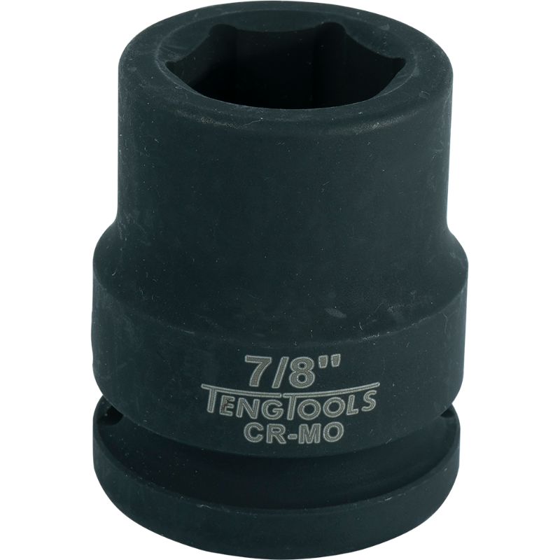 Teng 3/4in Dr. Impact Socket 7/8in, made of chrome molybdenum steel, designed for high torque and tight space access.