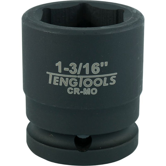 Teng 3/4in Dr. Impact Socket 1-3/16in, durable tool for high torque applications, perfect for mechanics and DIY enthusiasts.