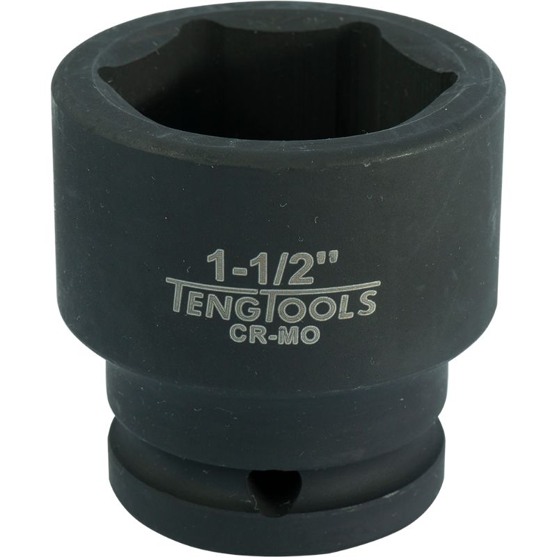 Teng 3/4in Dr. Impact Socket 1-1/2in for heavy-duty tasks, durable design compatible with impact wrenches and ratchets.