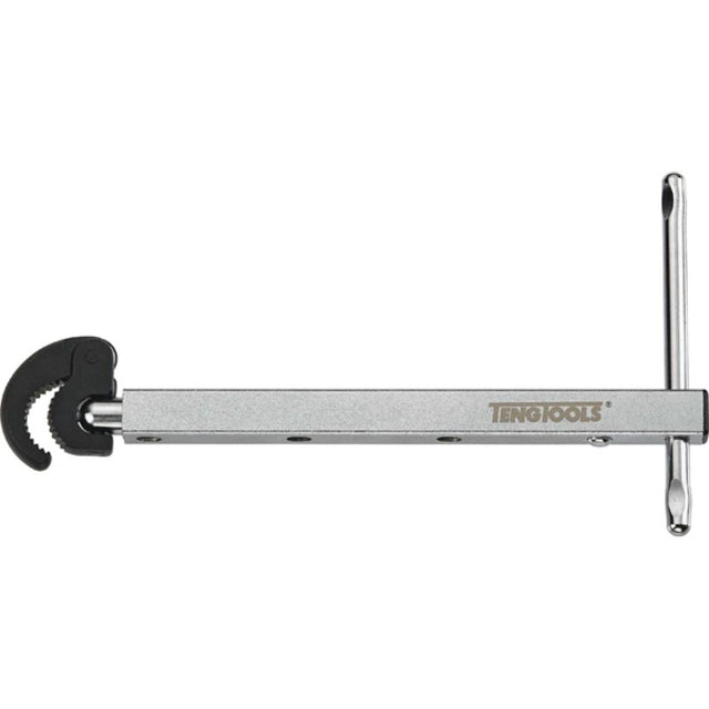 Teng Telescopic Basin Tap Wrench for 32-48mm fittings, features ergonomic grip and adjustable length for tight plumbing spaces.