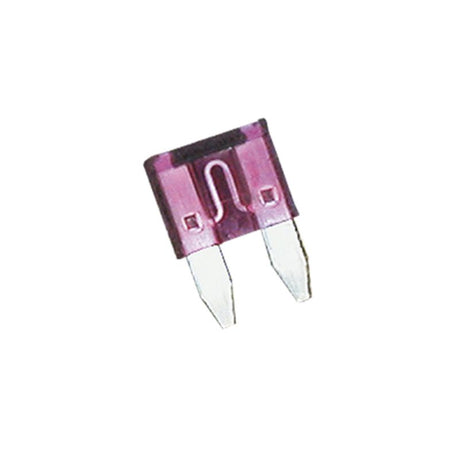 Violet 3Amp mini blade fuses pack of 15, designed for reliable automotive electrical protection and easy identification.