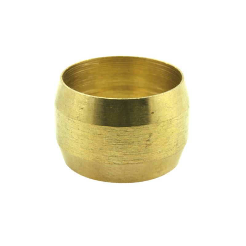 High-quality 3/16in brass compression olives for secure, leak-proof plumbing connections, sold in a pack of 10.